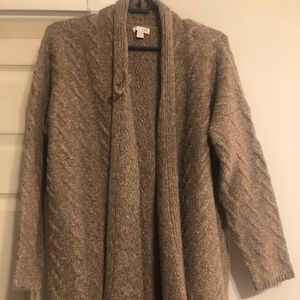 Warm alpaca mixed cardigan